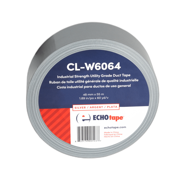 CL-W6064 Industrial Strength Utility Grade Duct Tape Silver 48mm Solo Label