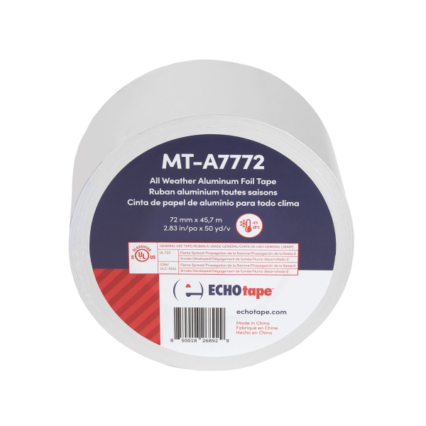 MT-A7772 All Weather Aluminum Foil Tape 72mm Solo Label