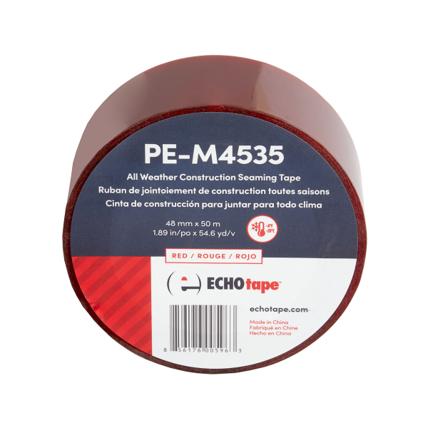 PE-M4535 All Weather Construction Seaming Tape Red 48mm Solo Label