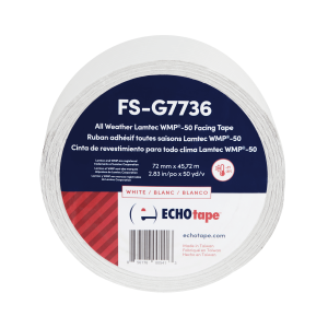 FS-G7736 All Weather Lamtec WMP-50 Metal Facing Tape White 72mm Front Label